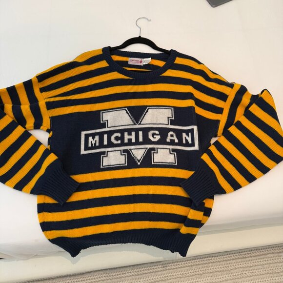 Striped University of Michigan Sweater